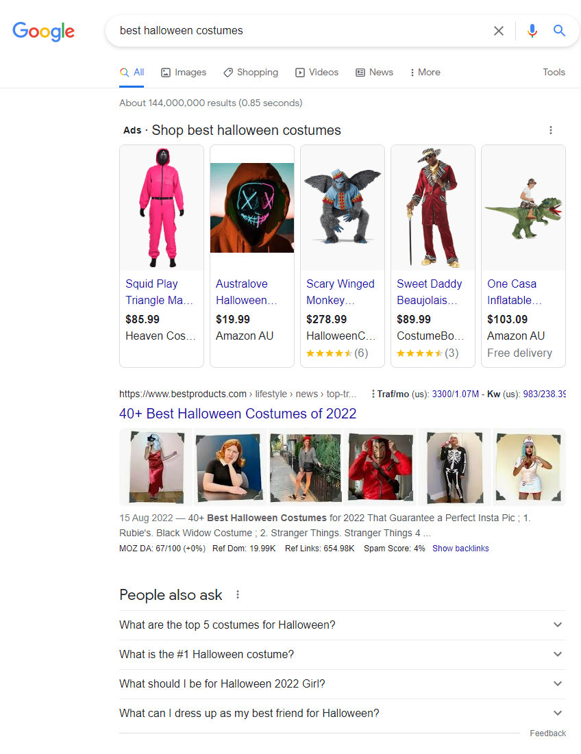 halloween best costumes search